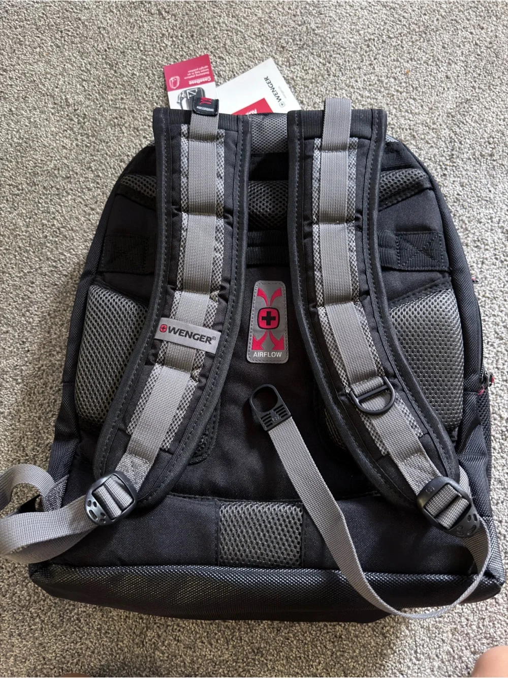 ULINE swiss gear Black & Gray Logo Backpack for 16” laptop